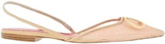 Carolina Herrera Platte Mesh Insignia Schoenen - Dames - Ballerinas - Beige - 36 EU - Schoenen