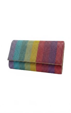 Urban Expression Envelope Rhinestone Clutch In Multi