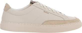 HUGO BOSS Kieran Tenn Sneakers - Heren - Sneakers - Beige - 41 EU - Leer - Schoenen