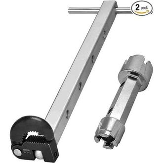 OEM Llave Telesc&oacute;pica Para Fregadero, Mango Extensible De 10 A 17 Pulgadas, Llave Para Tuercas De Grifo Totalmente Pulida Con Capacidad De Mordaza De 3/8 