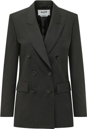 Msgm Giacca - Dames - Blazers - Zwart - L - Jassen