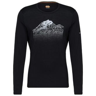Icebreaker Merino 200 Oasis L/S Crewe Rising Light Merinounterw&auml;sche f&uuml;r Herren | schwarz