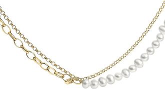 House of Brilliance Haus Of Brilliance Silver 5.0-5.5Mm Pearl Strands Necklace