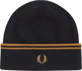 Fred Perry Beanies - Heren - Hoeden - Zwart - ONE Size - Accessoires