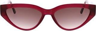 Oscar De La Renta 56mm Slim Modern Cat Eye Sunglasses in Berry at Nordstrom Rack