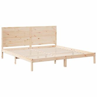 Berkfield Home Decorative Extra Long Bed Frame without Mattress 180x210 cm Solid Wood in Light Brown