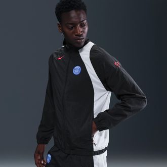 Nike Paris Saint-Germain Nike Mens Soccer Total 90 Soccer Track Jacket in Black | HQ9739-010