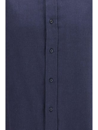 Brunello Cucinelli Mens Cotton Shirt Navy