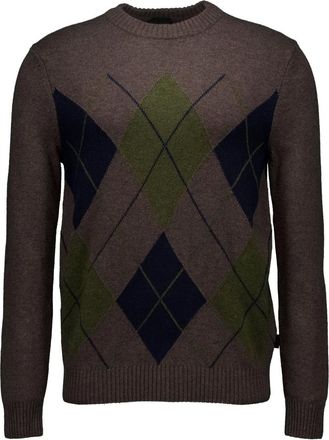 Bugatti Pullover met ronde hals - Heren - Truien - Bruin - Maat: S Wol
