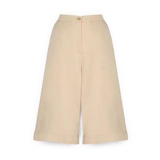 Elena Miro Katoenen Bermuda Shorts - Dames - Korte Broeken - Beige - 7XL - Katoen - Korte Broeken