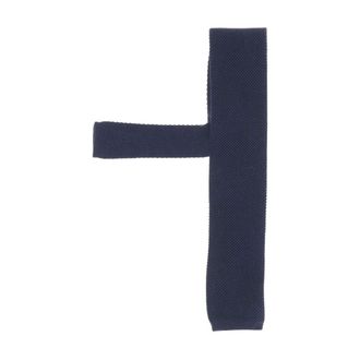 HUGO BOSS Accessoires, Heren, Blauw, ONE Size, Wol, Wol Gebreide Das