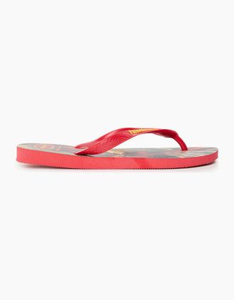 Havaianas Womens Licences Graphic Print Flip Flops - Red - Size: 7/6.5/6