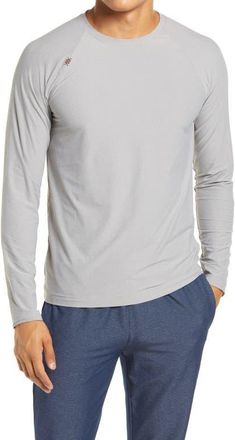 Rhone Reign Long Sleeve T-Shirt in Light Gray Heather at Nordstrom, Size Xx-Large