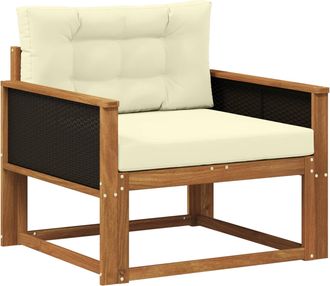 vidaXL Sof&aacute; Intermedio De Exterior Madera De Acacia S&oacute;lida Vidaxl