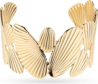 Panacea Ridged Cuff Bracelet in Gold at Nordstrom