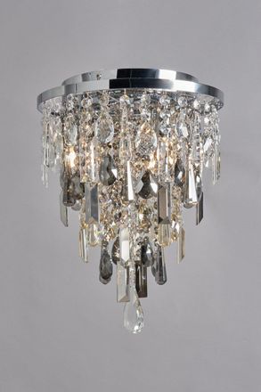 BHS Jennifer Flush Ceiling Light in Metallic Silver