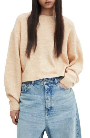 Mango Crewneck Drop Shoulder Sweater in Beige at Nordstrom, Size Small