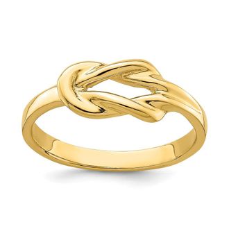 Diamond2Deal 14k Yellow Gold Polished Freeform Love Knot Ring