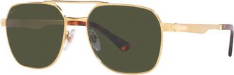 Persol Unisex 0Po1004S 515/31 Sunglasses In Gold Green