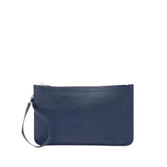Louis Vuitton Pre-owned Epi Leather Zip Pouch - Dames - Pre-owned - Blauw - Maat: ONE Size Leer