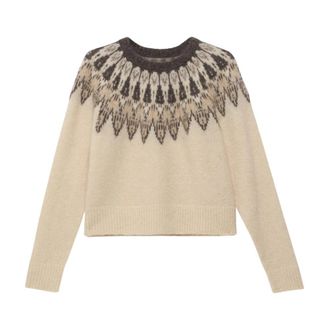 Alchemist Dani Sweater - Dames - Ronde hals truien - Bruin - XL - Wol - Truien & Vesten