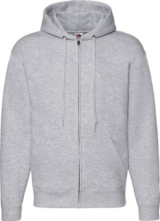 Fruit Of The Loom Fruit of the Loom Unisex Premium Heather Hooded Jacket voor volwassenen (Heide Grijs)