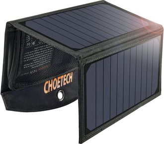 OEM Cargador Solar Usb Plegable 19w 2xusb Negro