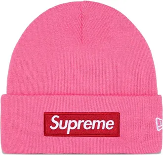 SUPREME x New Era Box logo-detail beanie hat - Pink