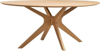 Kenay Home Mesa de comedor efecto madera natural 190 x 110 cm