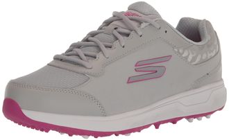 Skechers Womens Prime Relaxed Fit Spikeless Golf Shoe Trainers, Grey-pink, 6 UK