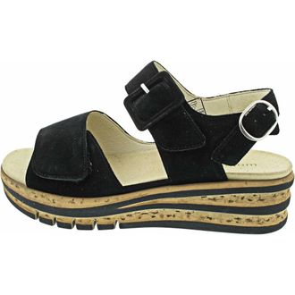 Waldl&auml;ufer Sandaal met twee bandjes - Dames - Schoenen - Zwart - Maat: 34 1/2 EU