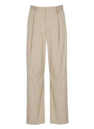 Casablanca Beige Metal Monogram Cotton Pants