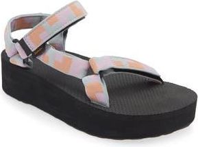 Teva Universal Platform Sandal in Retro Shapes Pearl Blue at Nordstrom Rack, Size 10