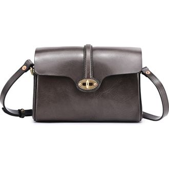OLD TREND Laurel Genuine Leather Vintage Slim Crossbody in Grey at Nordstrom