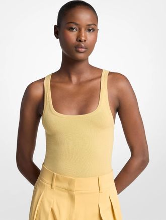 Michael Kors Stretch Cashmere Blend Bodysuit