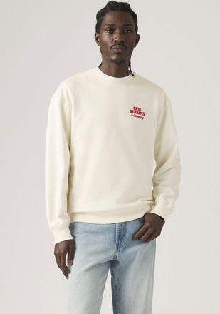 Levi's Sweatshirt LEVIS RELAXD GRAPHIC CREW, Herren, Gr. XXL, ls, co egret, Sweatware, Obermaterial: 88% Baumwolle, 12% Polyester, relaxed fit normal, Rundha