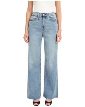 Daze Far Out Wide Leg Jeans In Fools Gold