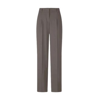 Riani Broeken, Dames, Bruin, M, Wijde broek met plooien