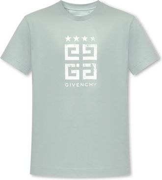 Givenchy T-shirt met ronde hals - Heren - T-shirts - Blauw - S - Katoen - Tops