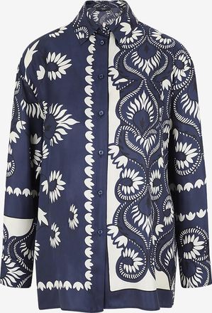 Max Mara Kurzes Oversize-Hemd aus Seidenk&ouml;per Lastra