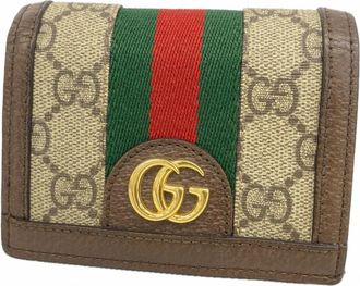 Gucci Beige Brown Pvc Wallet (Bi-Fold) (Pre-Owned)