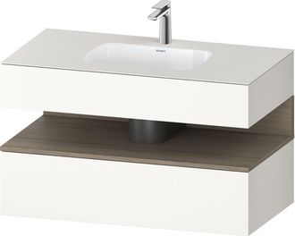 Duravit Qatego Lavabo Encastrado Con Base De Lavabo Consola, - Duravit