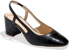 Jack Rogers Summer Cap Toe Slingback Sandal in Black/Black Patent at Nordstrom Rack, Size 7.5