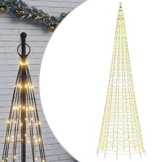 vidaXL &Aacute;rbol De Navidad En Asta Bandera 1534 Led Blanco C&aacute;lido 500 Cm Vidaxl