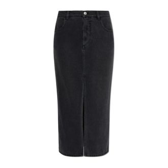Isabel Marant Faharia Denim Skirt - female - Isabel Marant - Denim Skirts - Black - XS - Skirts