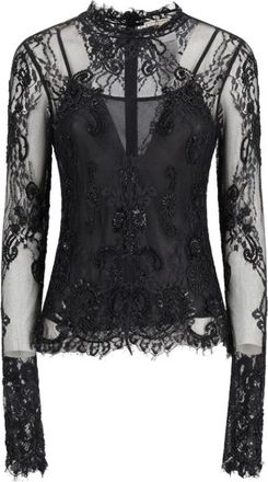 Blumarine Blusa de encaje bordado - Blouses & Shirts - Mujer - Negro - M