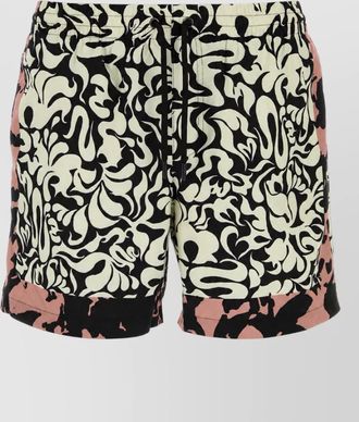 Dries Van Noten printed nylon swim shorts