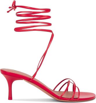 Amina Muaddi Lori Lace Up 60 Sandals, Brand Size 36.5 ( US Size 6.5 )
