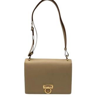 Ferragamo Pre-owned Cross Body Bags, female, Beige, Size: ONE SIZE Pre-owned Shoulder bag