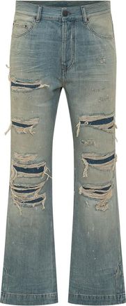 Amiri Blue Bootcut Distressed Jeans